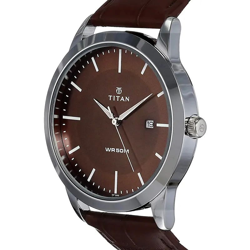 Titan 1584SL04 Workwear Brown Dial Men's Watch